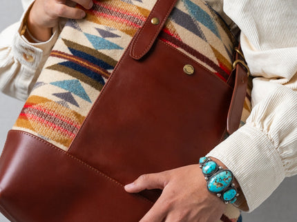 Pendleton Wyeth Trail Leather Tote Bag