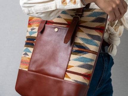 Pendleton Wyeth Trail Leather Tote Bag