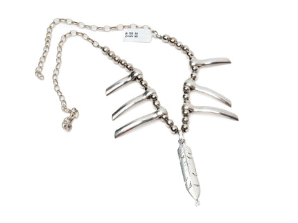 Tribal Inspired Necklace With a Feather Pendant