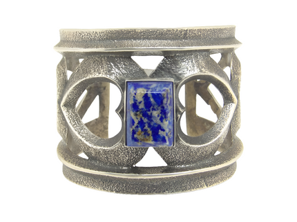 Aaron Anderson Lapis Heart Cutout Bracelet