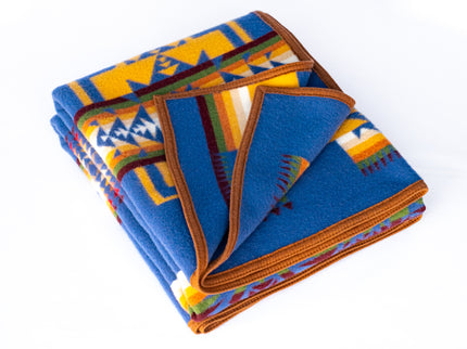 Pendleton Blanket Blue and Yellow