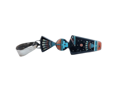 Micro-Inlayed Shooting Star Sterling Silver Pendant By Navajo Silversmith Ervin P. Tsosie