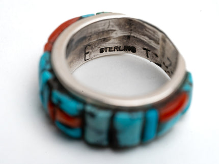 Inside of ring band where the word "sterling" in stamped