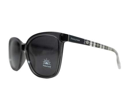 Dark grey Pendleton sunglasses with a brand logo on arm on a white background