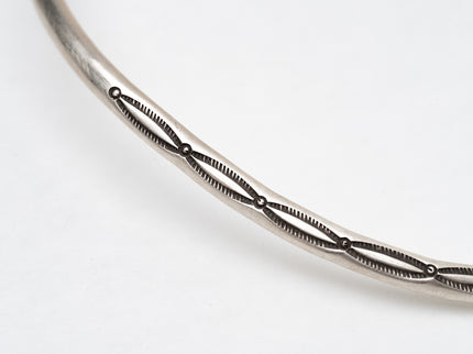 Silver necklace on a white background