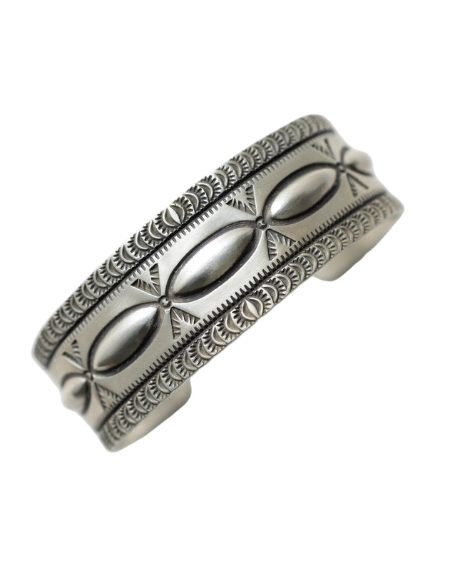Josiah F. Smith Silver Stamped Bracelet