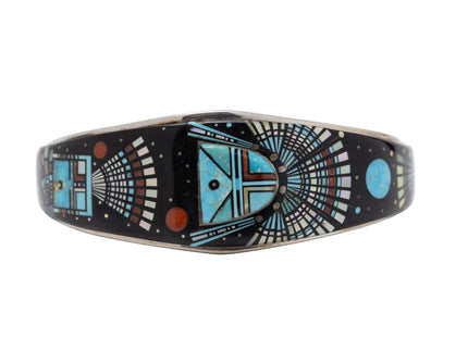 Ervin P. Tsosie Yei 3-D inlaid bracelet
