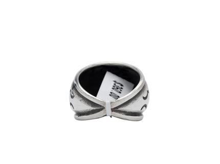 Silver Blow-out Design Ring By Navajo Silversmith Harrison Jim