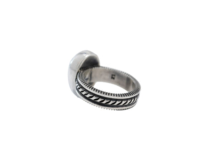 Slim Stamped Band By Navajo Silversmith Harrison Jim