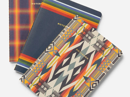 Three notebook with different Pendleton designs