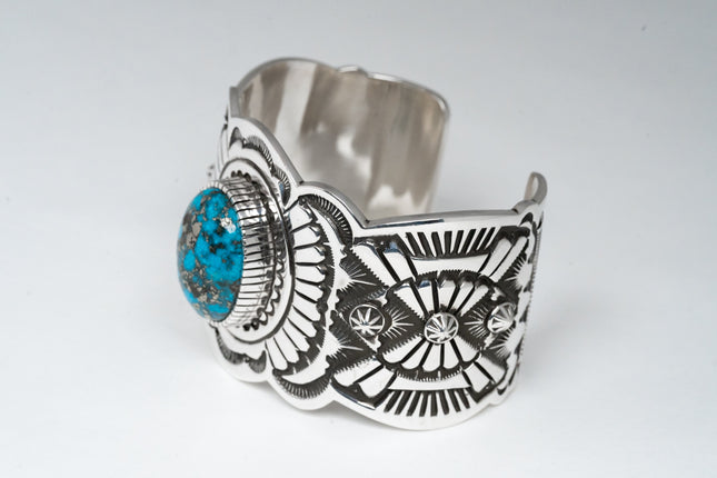 Terry Martinez Silver Stamped Native American Cuff