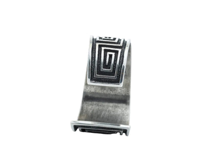 Aaron Anderson Navajo Tufa Cast with Continuous Square Maze Cuff