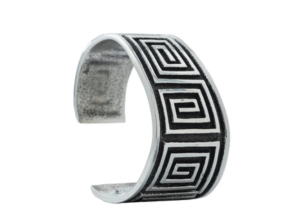 Aaron Anderson Navajo Tufa Cast with Continuous Square Maze Cuff