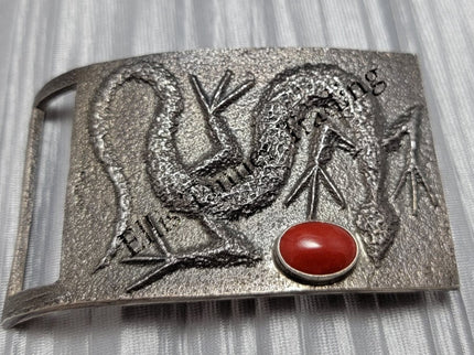 Aaron Anderson Coral Lizard Belt Buckle