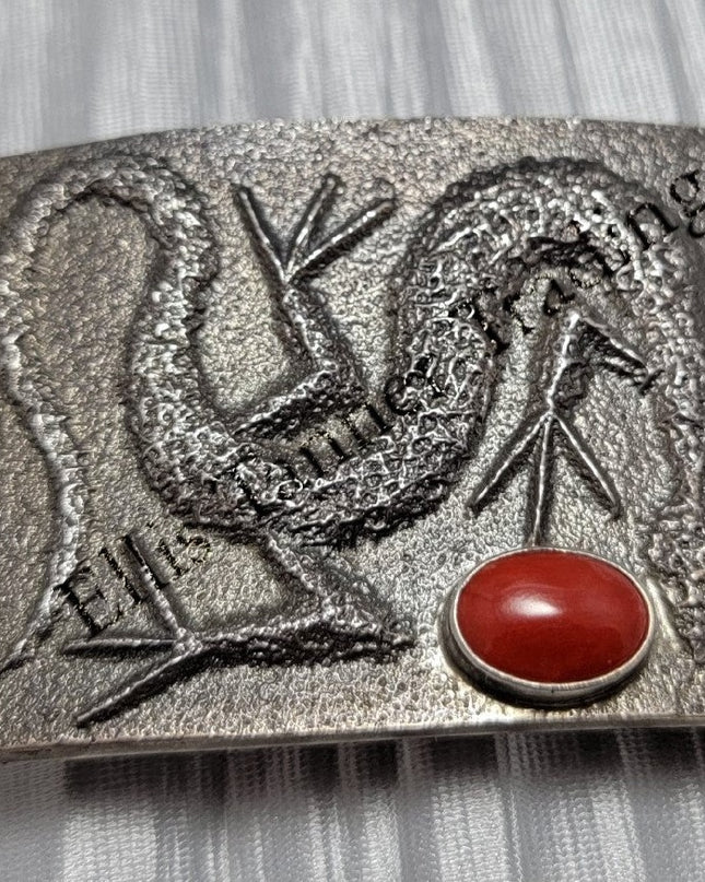 Aaron Anderson Coral Lizard Belt Buckle