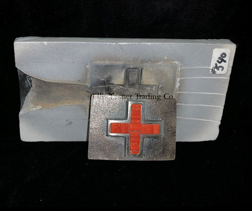  Silver Coral Cross Buckle Front Profile