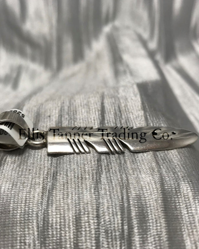 Benson Manygoats Feather Pendant Side View