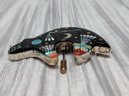 Ervin P. Tsosie Inlaid Bear Pin