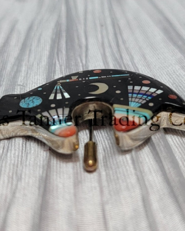 Ervin P. Tsosie Inlaid Bear Pin