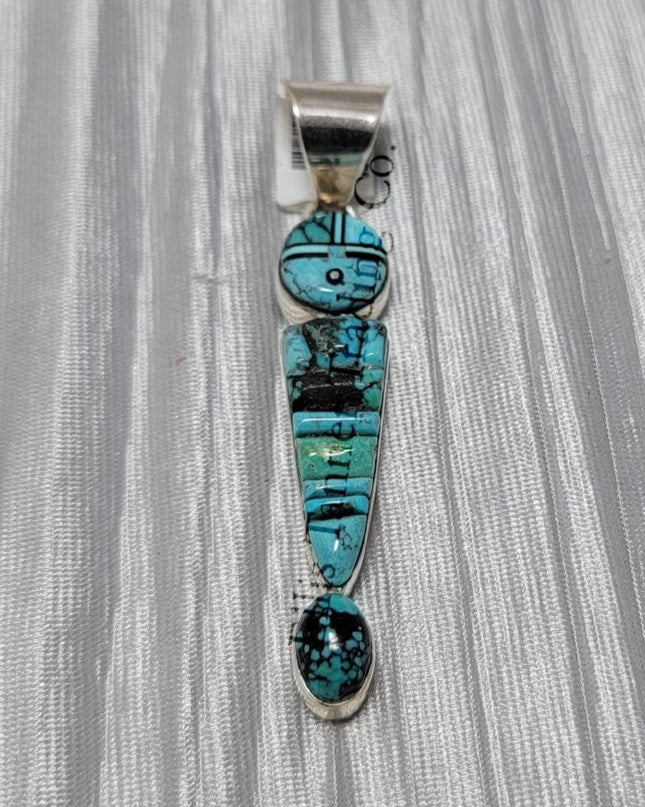 Ervin P. Tsosie Bisbee Yei Inlay Pendant