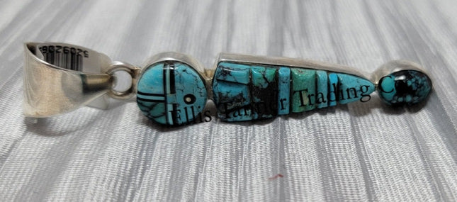 Ervin P. Tsosie Bisbee Yei Inlay Pendant