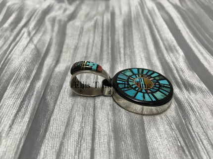 Ervin P. Tsosie Jet Circle Pendant