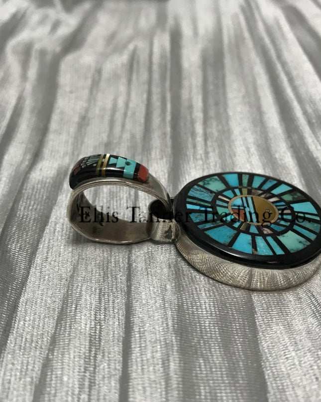 Ervin P. Tsosie Jet Circle Pendant