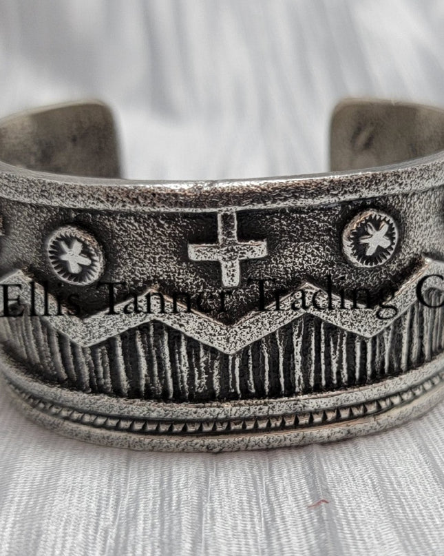 Harrison Jim Etched Overlay Cuff