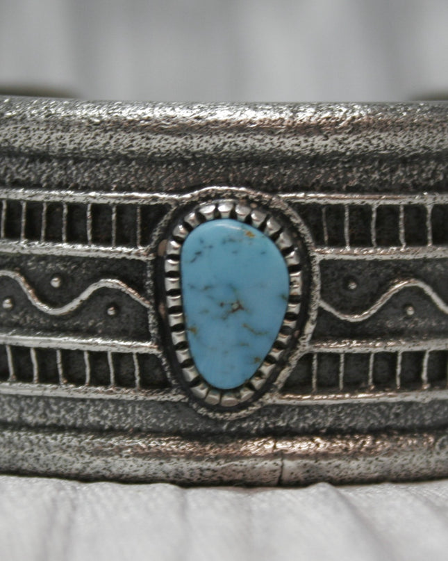 Harrison Jim with Morenci Turquoise Bracelet